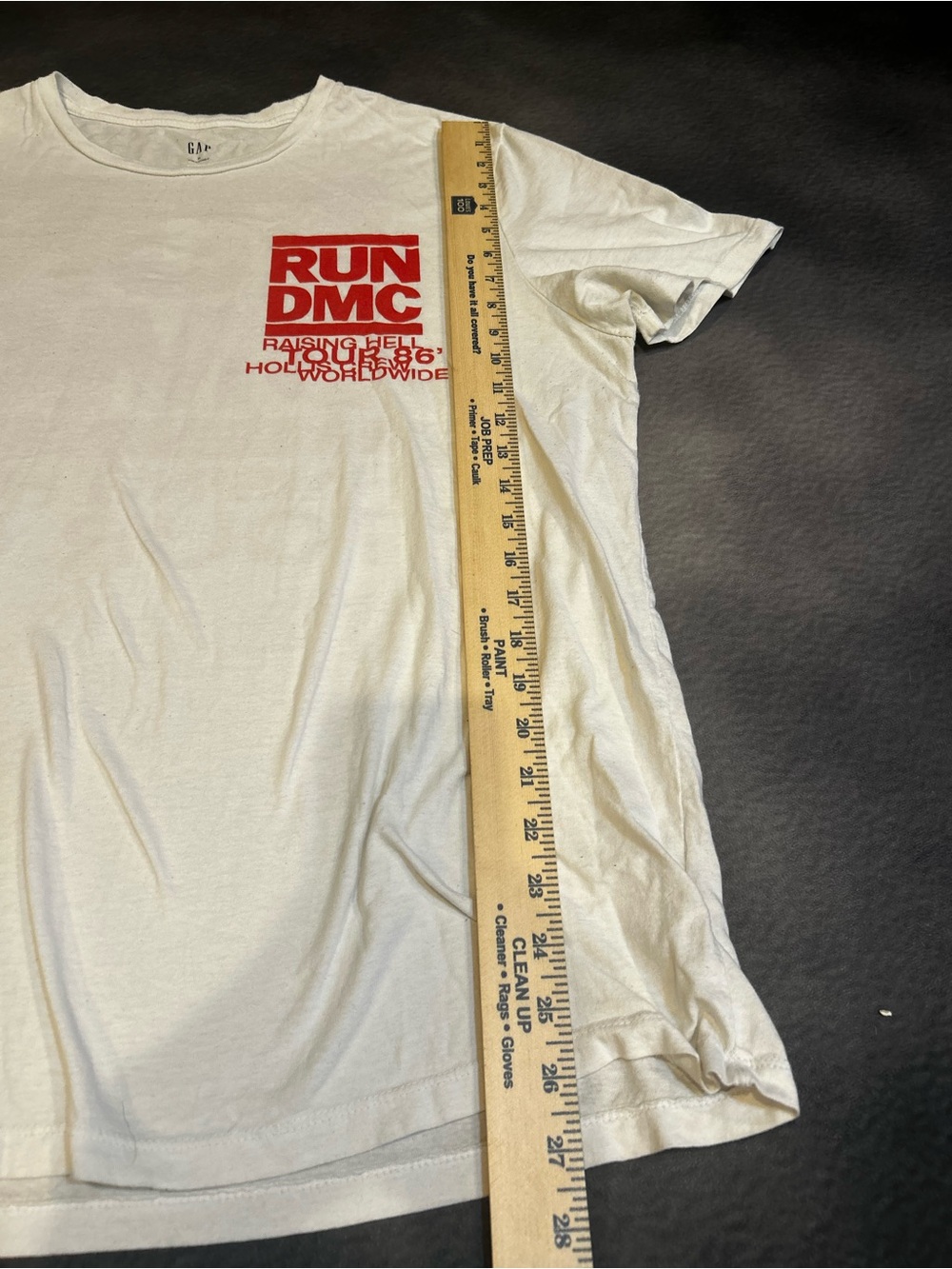 GAP White Crewneck Tee with Small Navy Logo - Picture 4 of 5